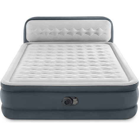 Intex 64448 Materasso Ultra Plush Schienale Fiber Tech Gonfiabile 152x236x86cm