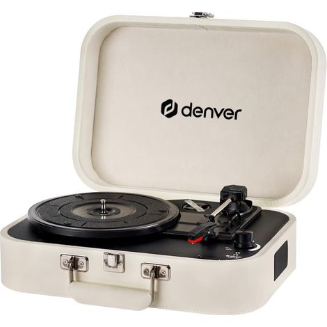Denver VPL-130 Tocadiscos Retro Retro, 3 velocidades, Altavoces Integrados, Salida de Audio, Parada automática