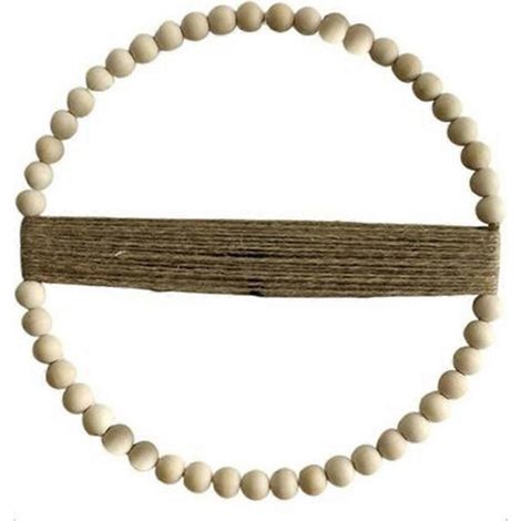 Guirlande ronde de perles en bois, décoration de ferme, petites perles en bois-- (1/5)