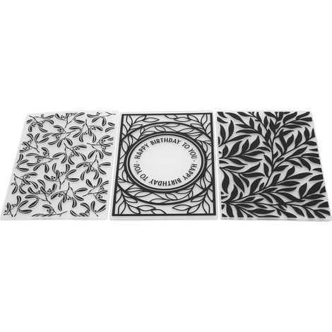Lot de 3 pochettes à gaufrer en plastique, gabarits en relief pour la création de cartes, le scrapbooking et les loisirs créatifs. (1/5)