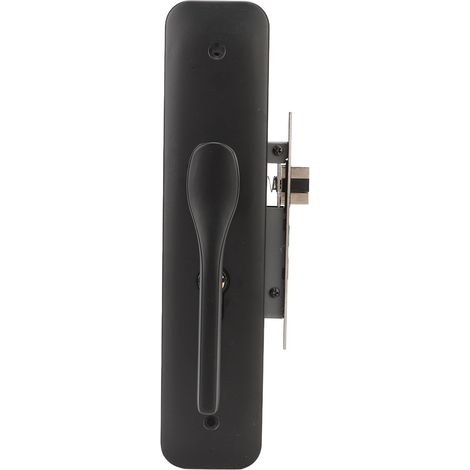 Ensemble de verrouillage de porte avec revêtement anti-oxydation, antirouille et poignée de porte confortable en acier inoxydable pour chambre et salle de bain. (1/5)