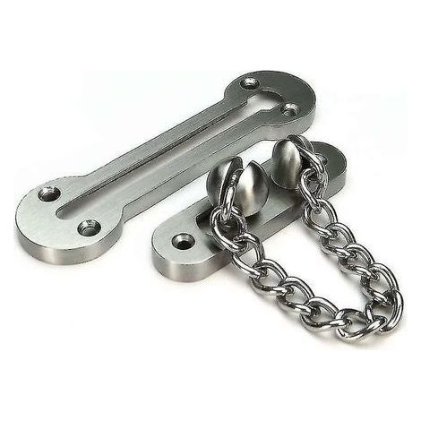 pair Extra-thick Door Chain Lock-- Sus304 Stainless Steel Casting Door Security Chain Guard, Heavy Duty Latch Lock For Inside Door, Brushed Nickel Finish(e (1/4)