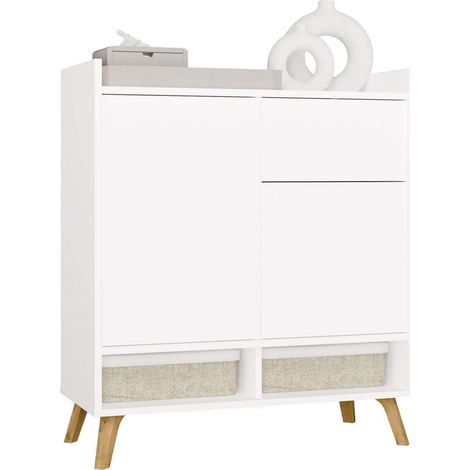Cassettiera, bianca, 80 x 92 x 35 cm (1/5)