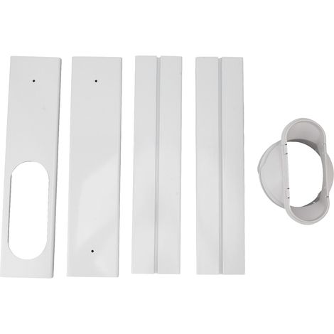Kit de ventilation pour climatiseur portable, joint de fenêtre PVC réglable, panneaux pour fenêtres horizontales et verticales (1/5)