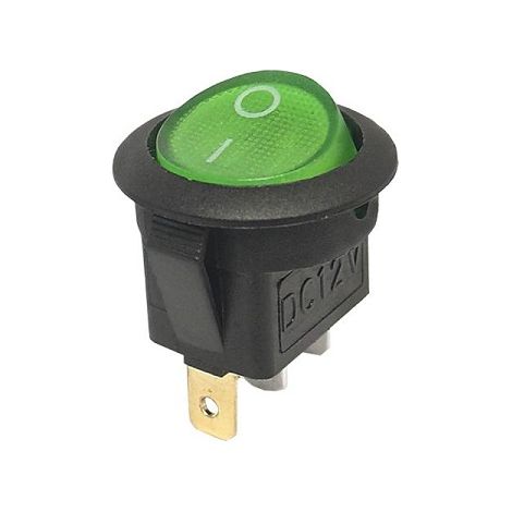 INTERRUTTORE 12V ILLUMINATO-VERDE