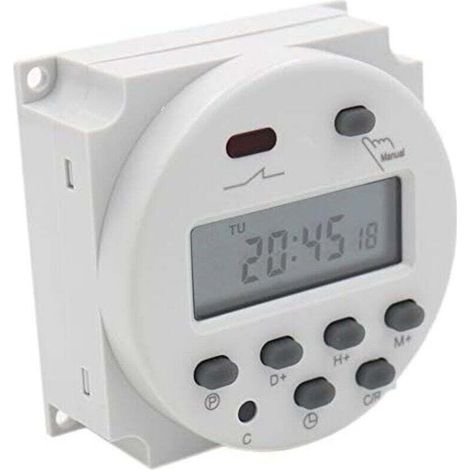 Interrupteur Commutateur Numérique à Cristaux Liquides programmable Relais CN101A DC 12V 16 Amp SPST (1/5)