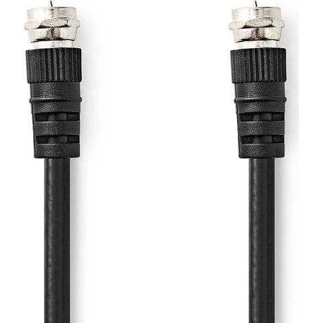 Satellite antenna cable f male f male nickel plated 75 ohm double shielded 150 m round pvc black label 88302149 88302149 88302149 88302149 88302149