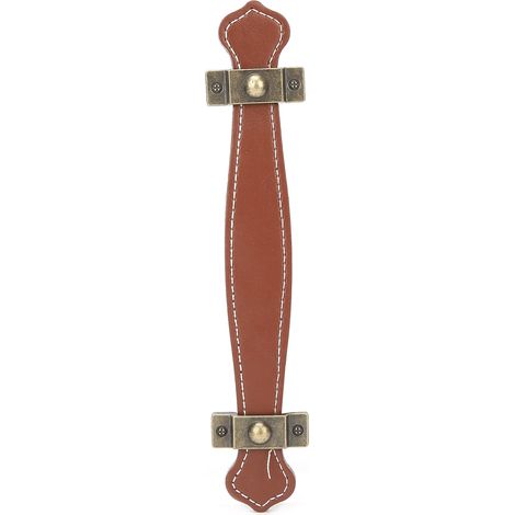 Marhynchus Türgriff aus Kunstleder für Schränke, Material: Rotbraun, 1 Stück.