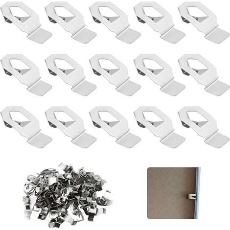 24 pezzi di clip per cornici, clip a molla, fermagli per appendere, clip girevoli a molla in metallo, fissaggi per piastre posteriori per quadri, specchi, pareti fotografiche e opere d'arte. (1/4)