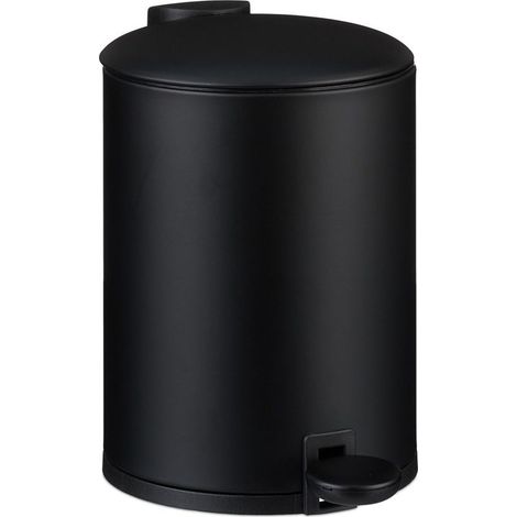 Poubelle de salle de bain 3 l a fermeture douce avec pedale (1/3)