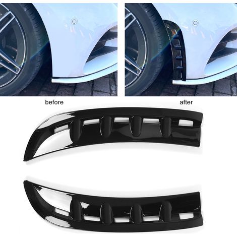 Seitliche Lufteinlässe für die Frontstoßstange (ein Paar, links und rechts) für Mercedes-Benz CLS-Klasse C257 AMG-Line 2018–2021 (281) Glanzschwarz (1/5)
