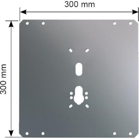 Plaque de protection acier 30x30 cm de serrure 4 points pour porte basculante - VIRO