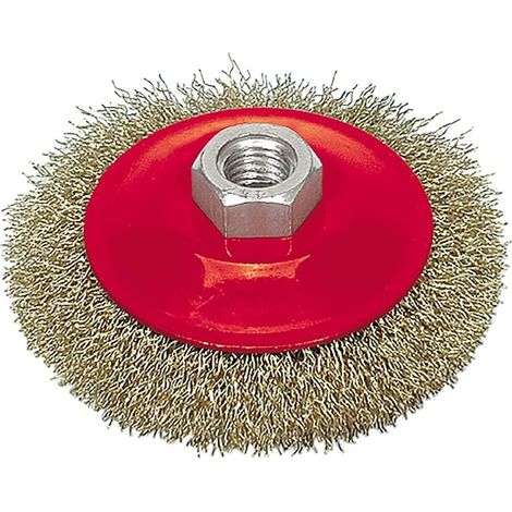 BROSSE CONIQUE VOREL 100 mm, FIL ONDULÉ, FIL 06972