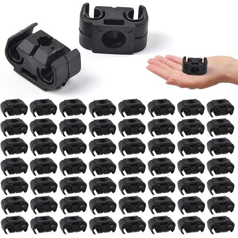 50-teiliges Bremsleitungsclip-Set, Bremsschlauch-Befestigungswinkel aus Kunststoff, Doppelbasis-Clip-Leitungsset, Bremsseilklemmen (1/5)