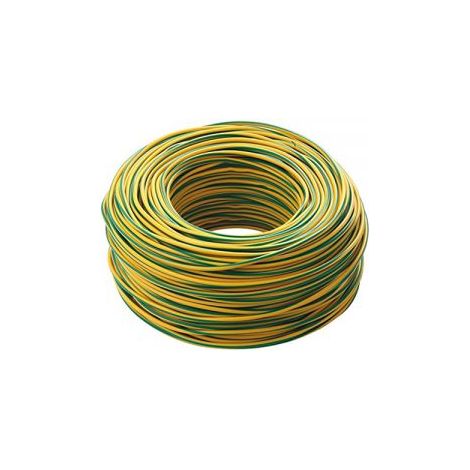 LTC MT100 Cavo Elettrico Unipolare Filo Rame cordina 4mm GIALLO-VERDE CPR FS17 per Impianti elettrici