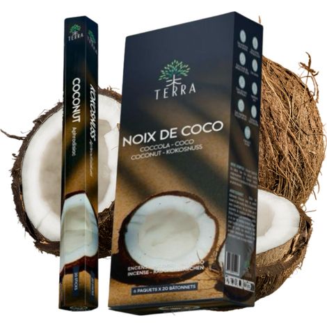 Bastoncini di incenso Terra al cocco, 20 pezzi, cannella (1/4)