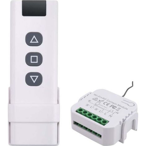 Tuya Smart Life WiFi 433MHz Jalousienschalter mit Fernbedienung für elektrische Rollläden, 1RC 1RE (1/5)