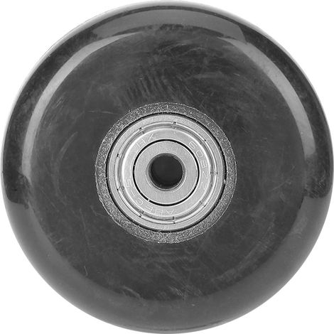 Roulettes à roulement 608ZZ, 63,5 mm (2,5 pouces), en polyuréthane, pour petits chariots et portes (64 x 19 x 6 mm). (1/5)