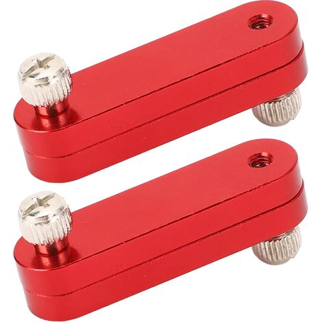 2PCS Butée de Règle en Alliage d'Aluminium Bloc de Calage Réglable pour Règle Rigide 0-30mm Atelier Bricolage Rouge (1/5)