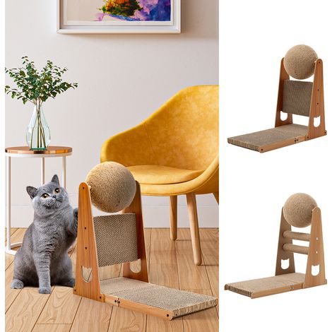 L-Shaped Cat Scratcher with Cat Scratching Ball (1/5)