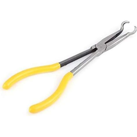 CSPARKV Pince à Bec Long Courbé en Acier 270mm 45°, 90 ° et en O pour Circlips Extérieur
