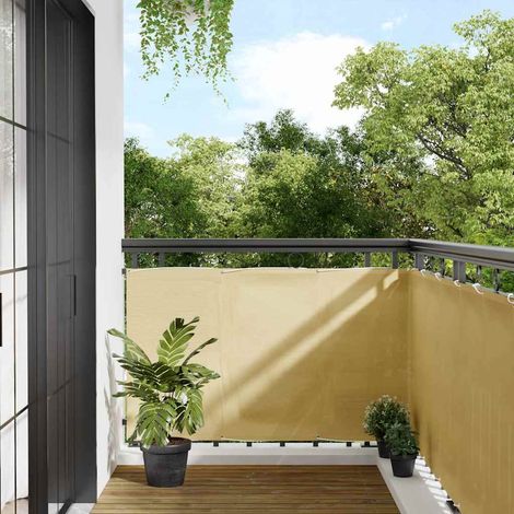 vidaXL Balcony Screen Sand 90x800 cm 100% Polyester Oxford (1/5)
