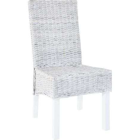 Maison Exclusive - Sedie da Pranzo 6 pz Marrone Chiaro in Rattan Kubu e Mango