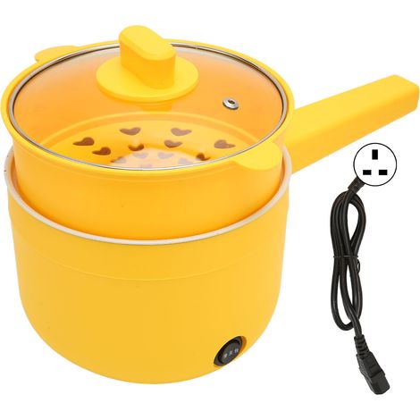 1.8L Casserole Électrique Multifonction Tube Chauffant Annulaire Longue Poignée Double Paroi 220V 600W Prise UK (1/5)