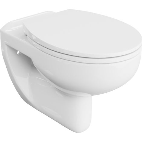 LAVITA Arctic WC suspendu L'abattant de WC à chute lente WC suspendu sans bord WC 350x535x420 blanc brillant (1/2)