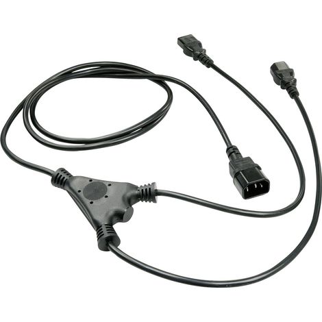 Câble de raccordement LINDY alimentation [2x Secteur femelle C13 - 1x Secteur mâle C14] 2.00 m (1/2)