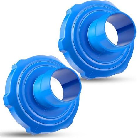 2-teiliger Schlauchadapter für Aufstellpoolskimmer, Oberflächensauger, kleines Sieb, kompatibel mit Wandhalterung 11238, Schlauchadapter B (blau) (1/4)