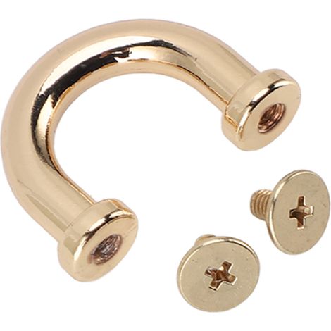 10er-Set Taschenbogen-Brücken-U-förmige Metall-D-Ring-Verbinder-Schnallen-Schäkel für Handtaschen, Halsketten, Schultertaschen, Gold (1/5)