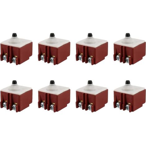 Interrupteur à bouton-poussoir DPST 8X pour meuleuse d'angle Bosch 6-100, 250 V CA 6 A / 125 V/12 A (1/5)