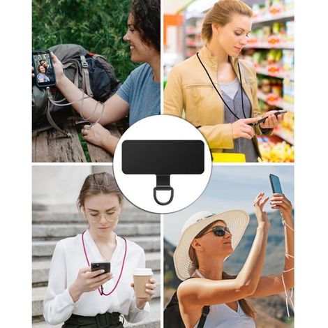 Patch Attache Cordon Téléphone Portable-4,,Standard, Universel Convient La Plupart Smartphones, Protection Accessoire Tec Aucunely (1/5)
