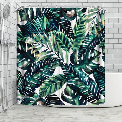 Tissu pour rideau de douche, imprimé, imperméable, 180 x 18 (1/5)