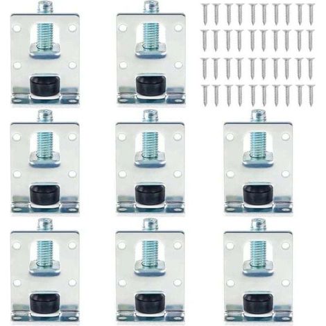 8 Pièces Niveleurs Meubles Réglables pour Armoires, Pieds de Nivellement Robustes, Niveleurs Meubles Robustes, Pied Meuble Reglable pour Tables, étagères, Placards, établi (1/4)