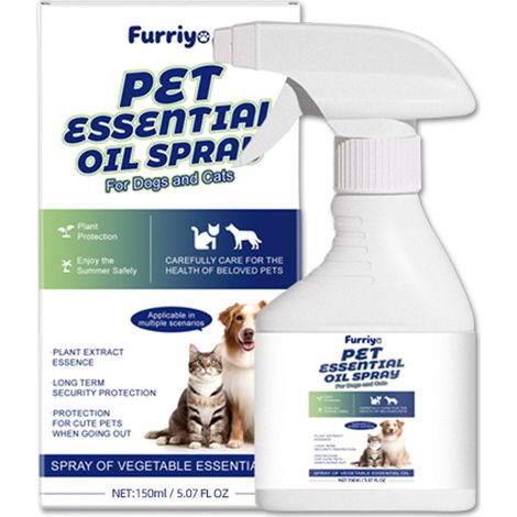 Furriyo Pet Oil Spray eignet sich für Katzen und Hunde und bietet wohltuende Pflege, sanfte Tierpflege für ihr Fell und wirkt desodorierend. (1/5)