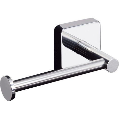 Portarotolo singolo con barra laterale a muro in acciaio inox lucido  CLODE-C kamalu