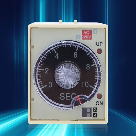 Relais temporisé à bouton réglable, contacts en alliage de haute qualité, boîtier en polycarbonate ST3PA D, 220 V CA, 50/60 Hz (1/5)
