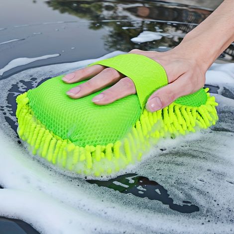 1x Éponge de nettoyage (Couleur aléatoire) — Outil de detailing, de lavage et d'entretien automobile Puissant détachant
