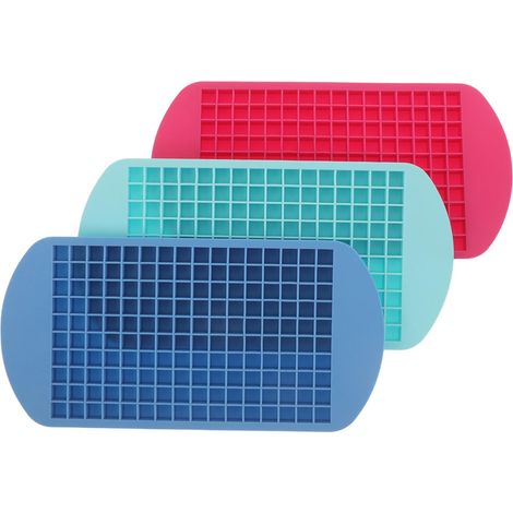 Lot de 3 Bacs à Glaçons Carrés en Silicone Alimentaire 160 (1/5)