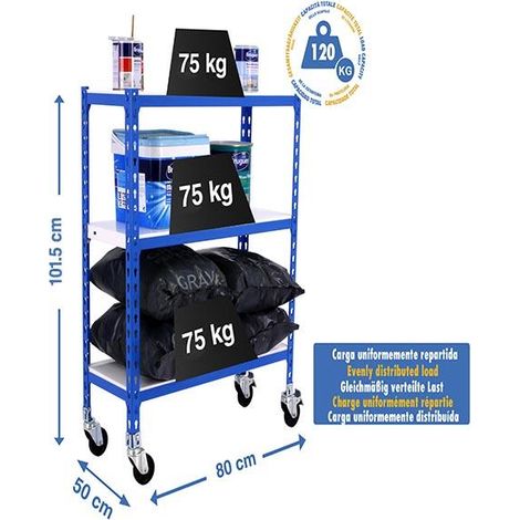 Simonrack Simonclick Mobile Mini scaffale blu/bianco