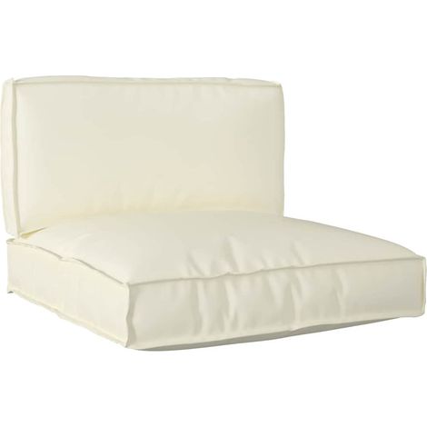Juego de cojines de paleta 2 pcs Crema 80 x 80 x 12 cm vidaXL (1/5)