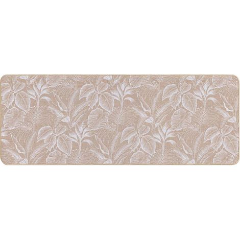 Tapis Déco Imprimé "Stylis" 45x120cm Naturel & Blanc (1/4)