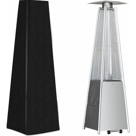 Housse parasol chauffantHousse pour Chauffage de Terrasse Housse pour Parasol Chauffant de Style Pyramidal Noir