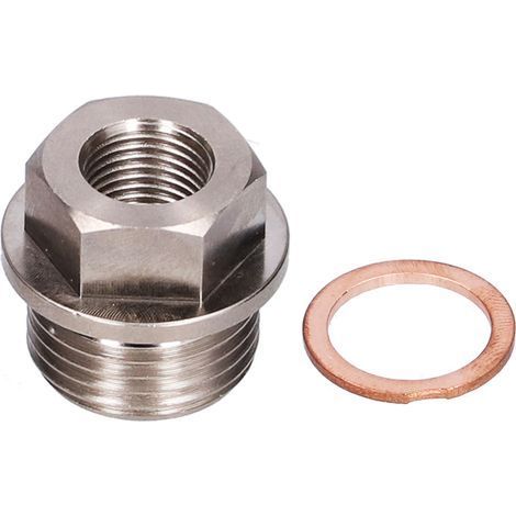 M18x1,5 Sensoradapter auf 1/8NPT-Gewinde, Abgaswassertemperaturanschluss mit Dichtung (1/5)