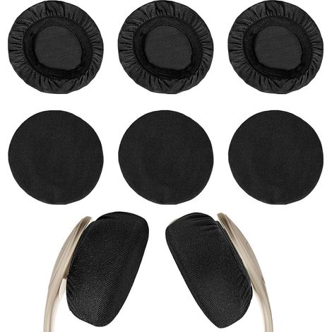 6 Pcs Housse Casque Audio, Mousse Casque, Coussinet, Housses Extensibles Lavables pour Casque de Gym, Entraînement, Aviation, Course de Jeu (1/5)
