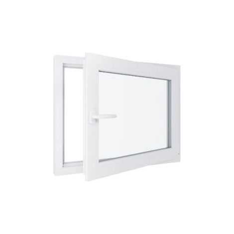 Finestra in PVC - Triplo vetro - Bianco - 900 mmx700 mm cm