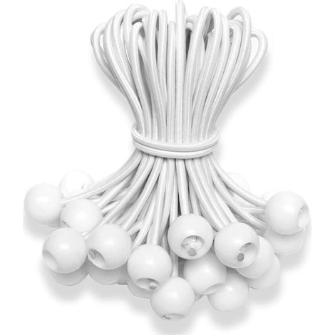 50 tendeurs élastiques avec boule, tendeurs de voile avec boule, cordon élastique avec boule, tendeurs de tente / tendeurs de voile / voiles de bateau / tendeurs élastiques pour C (1/5)