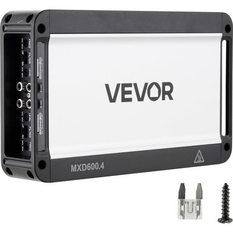 Amplificateur Audio Voiture, Ampli de Puissance à 4 Canaux Pontables pour Subwoofer, Classe D à Gamme Complète, Amplificateur Multicanal Stéréo 4x420 W sous 4 ohms/4x600 W sous 2 ohms (1/5)
